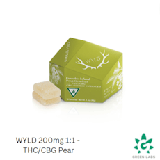 (REC) Wyld Fruit Gummies 200mg THC: 200mg CBG - Pear (Hybrid)