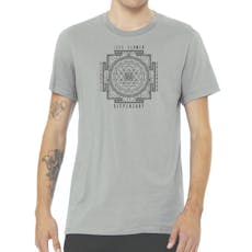 Life Flower T Shirt - Gray Geometric Pattern