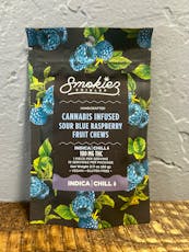 Smokiez Sour Blue Raspberry Fruit Chews 10-pack