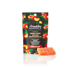 Smokiez Sour Peach Scored Single Piece Fruit Chew Sativa 100mg