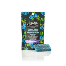 Smokiez Sour Blue Razz Indica Scored Single Piece 100mg