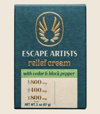 Escape Artists - 800mg THC/ 400mg CBG/ 800mg CBD - Cedar & Black Pepper Relief Cream