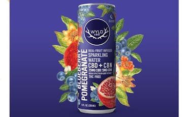 Wyld CBD - Sparkling Water - - Blueberry Pomegranate 25mg CBD + 5mg CBN $5