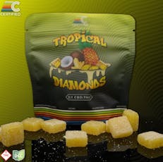 2:1 Tropical Diamonds (192mg CBD/99mg THC), 10 pieces