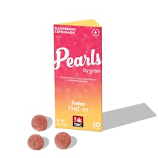 THC Raspberry Lemonade Pearls - Sativa (100mg X 10mg each)