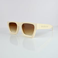 Wide Frame Sunglasses - Cream