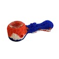 4.25" Silicone Honeycomb Hand Pipe w/ Glass Bowl and Dabber