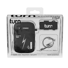 ($15) turn - Essential Kit Black (podpak case, lanyard, keychain)