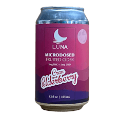 Luna CBD:THC Micro Dose Cran-Elderberry Infused Cider 2mg