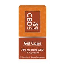 CBD Living Broad Spectrum CBD Gel Capsules / 750mg (25mg per capsule)