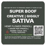 Kultivate Wellness Super Boof Premium THCA Hemp Flower King Size Pre-Roll (Sativa)