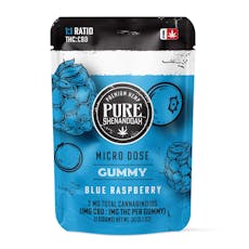 Pure Shenandoah Micro Dose THC:CBD Gummies 2mg / Blue Raspberry
