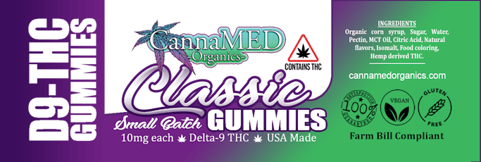 Classic Gummies 10mg Delta 9 / 1 jar / Appletini