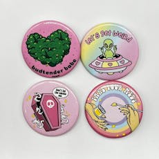 LilxBun Cannabis Buttons 1.75" / Budtender Babe