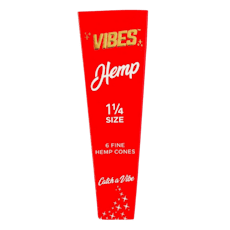 Vibes Cones Red Hemps / 1 1/4 6pk
