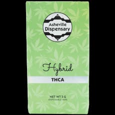 Asheville Dispensary 3 gram THCa Disposable Vape - Gas