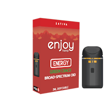 Enjoy Hemp Broad Spectrum CBD Disposables 3g / Green Crack (Sativa)