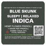 Kultivate Wellness Blue Skunk Premium THCA Hemp Flower King Size Pre-Roll (Indica)