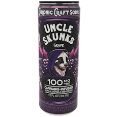 Uncle Skunks Delta 9 THC 100MG Craft Soda 12oz Grape