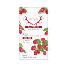 WYLD - Hemp Gummies | Raspberry | Active | Sativa | 30ct | 300mg
