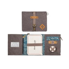 Rolling Kit Trifold | Hemp Tray + Grinder + Papers / Ash