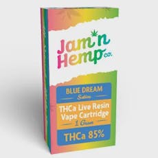 Jam'N Hemp High Potency Live Resin THCA Cartridge 1g / Sour Diesel (Sativa)