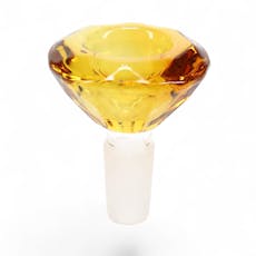 14.5 mm Male Colored Glass on Glass Bowl / Amber