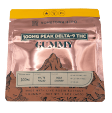 Hometown Hero D9 100mg gummy wild cherry