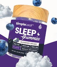 SimpleLeaf THC+CBN+CBD Blueberry Dreams Sleep Gummies Blueberry 35mg