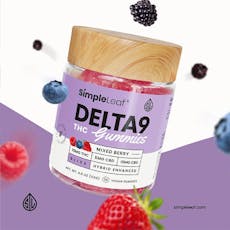 SimpleLeaf THC Mixed Berry Hybrid Gummies 30mg