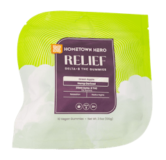 Hometown Hero Relief gummies 250mg green apple