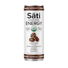 Sati Organic Sugar-Free Energy Drinks 12oz (150MG Caffeine) / Espresso