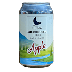 Luna CBD:THC Micro Dose Apple Infused Cider 2mg
