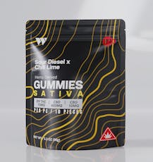 Wunderkind 25:1 CBD:THC:CBG Sour Diesel Sativa Gummies 425mg