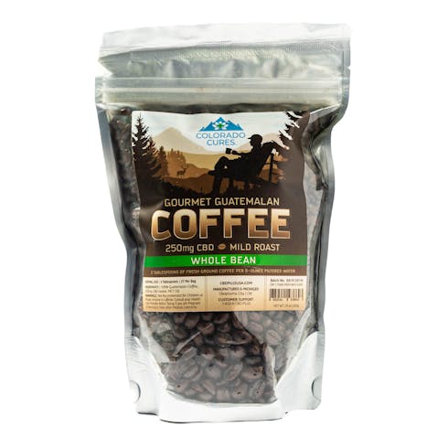 Edibles - 250mg Mild Roast Whole Bean Coffee Guatemalan
