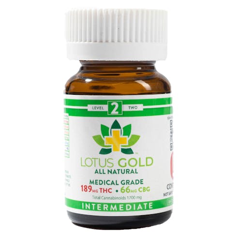 Lotus Gold Level 2 THC All Natural 30mL Tincture